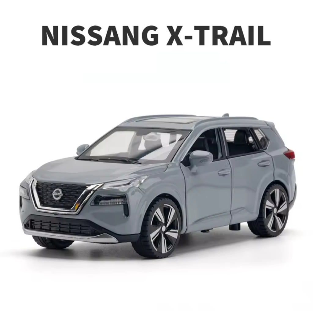 Nissan X-Trail SUV Car Model, 1:32, Liga, Diecasts, Veículos de Brinquedo, Modelo de Carro, Som e Luz, Brinquedos Infant