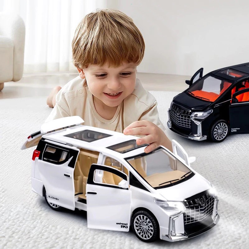 1 : 24 VELLFIRE MPV Liga Modelo De Carro De Brinquedo Alta Simulação Som E Luz Presente