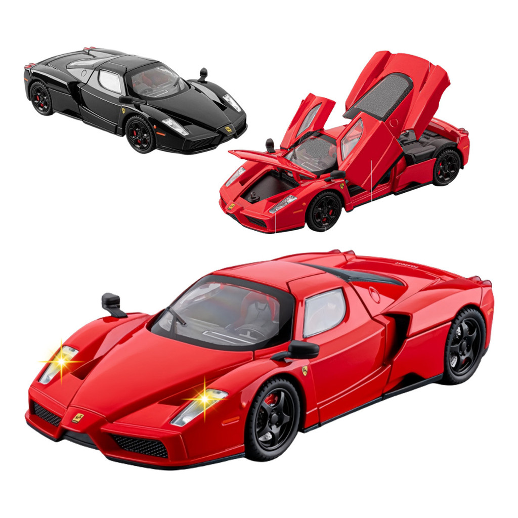 Carro De Metal Em Miniatura Ferrari Enzo Alloy Com Luz E Som