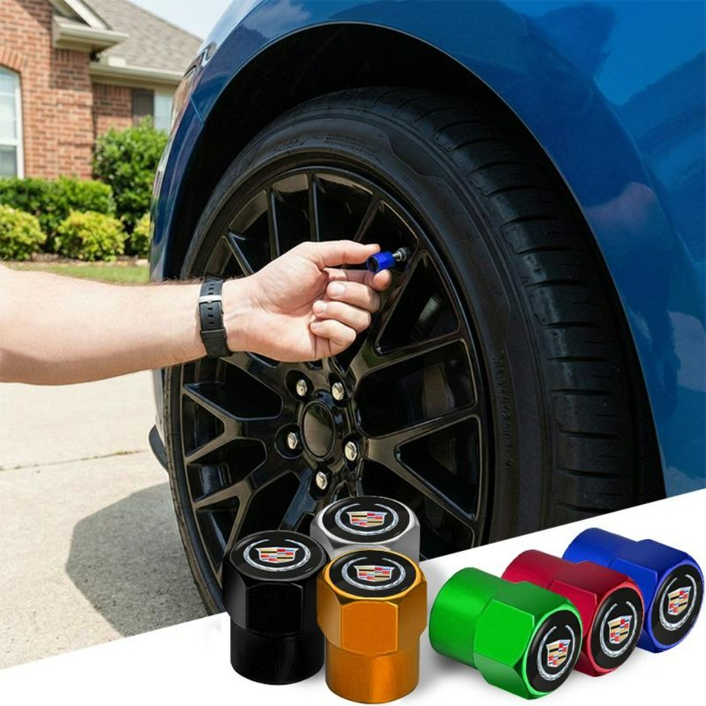 Kit com 4 Antivazamento Capa de Válvula Bico de Válvula Universal Acessórios Automotivos For Cadillac Escalade CT4 CT5
