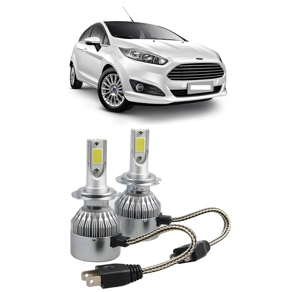 Par Lampada Super LED Farol Baixo New Fiesta 2012 2013 2014 2015 2016 6000k H7