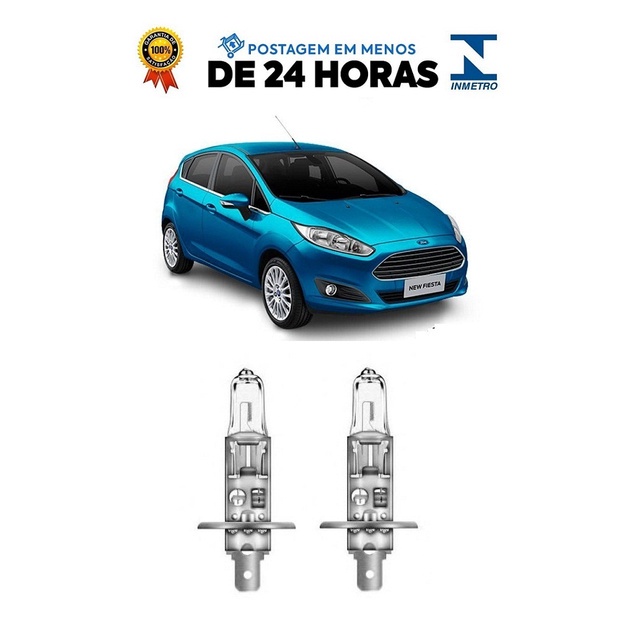 Par Lampada Farol Alto New Fiesta 2012 2013 2014 2015 2016 H1