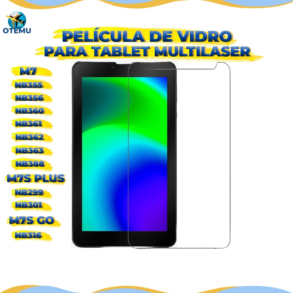 Película Para Tablet Dl Multilaser M7 Vidro Temperado 9H 7 Polegadas Universal