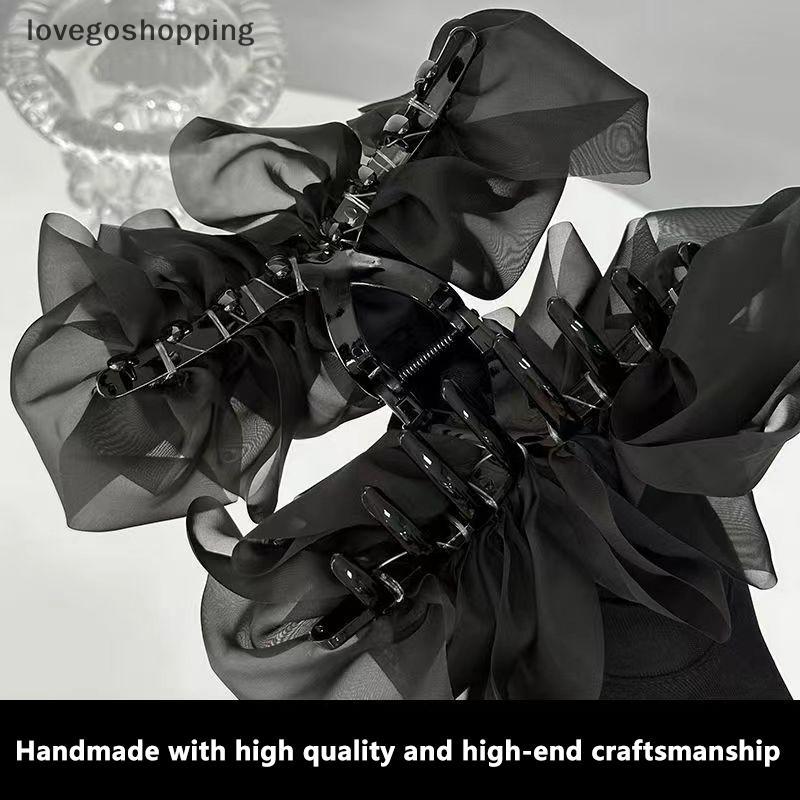 [lovego] Grande Arco Malha Hairpin Temperamento Elegante Feminino Grampos De Garra De Cabelo Princesa Cocar Moda Grab Cl