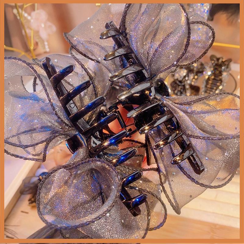 [BG] Malha Arco Strass Garra De Cabelo Vintage Elegante Grampo Grampos De Tubarão Para Mulheres Moda Acessórios BR