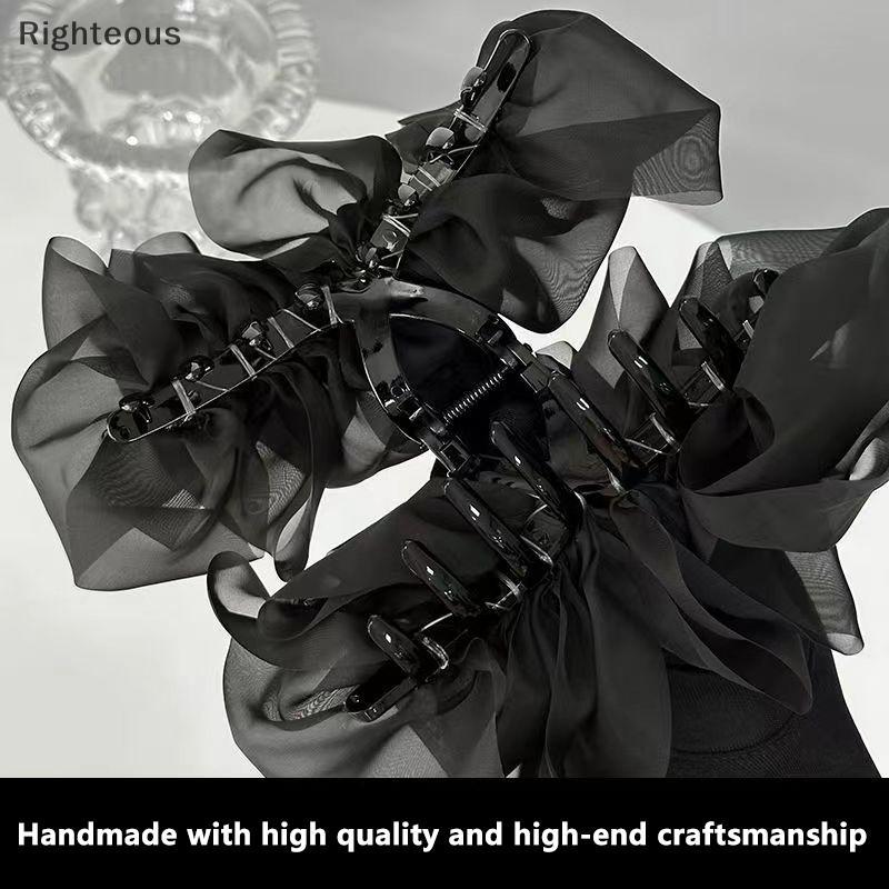 Rightrous Grande Arco Malha Hairpin Temperamento Elegante Feminino Garra De Cabelo Clipes Princesa Cocar Moda Grab Clip