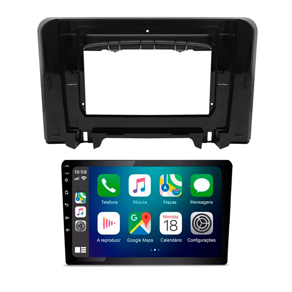 Central Multimídia Carplay Android Auto 10 Pol C3 2022 Diant