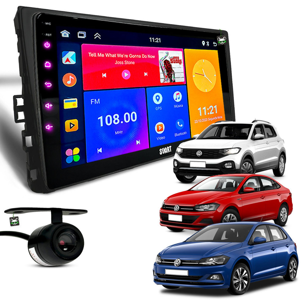 Kit Multimidia Android 9 Pol T-Cross 2018 2019 20 2021 2022