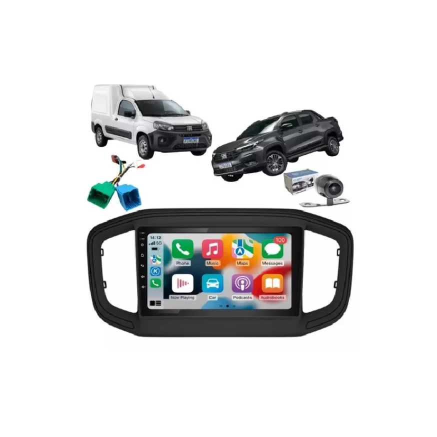 Kit multimidia Strada Endurance Fiorino 2022 Carplay Android auto 9pol