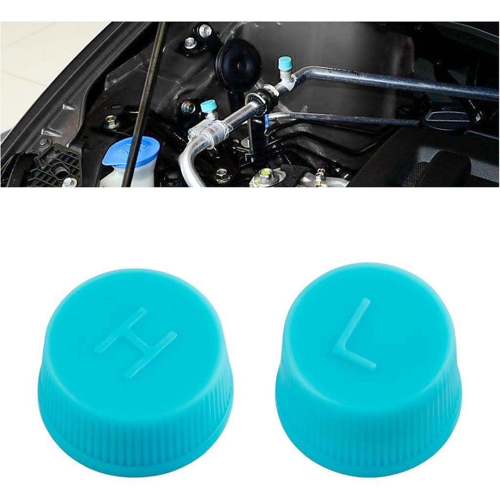 2PCS Car Air Conditioner Valve Caps,Dustproof Car AC Caps with Built-in Gasket Include High and Low Pressure Cap,Profess