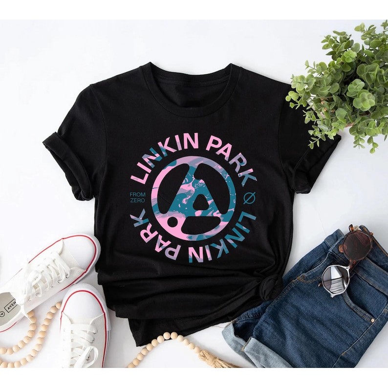 Camiseta Oversized Feminina Masculina Unissex Streetwear Linkin Park From Zero Band Retro Rock Music T-Shirt