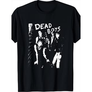 Camiseta Masculina Estampa Band Dead Boys Moderna Atemporal Estilosa Confortável Tema Rock Retrô Casual