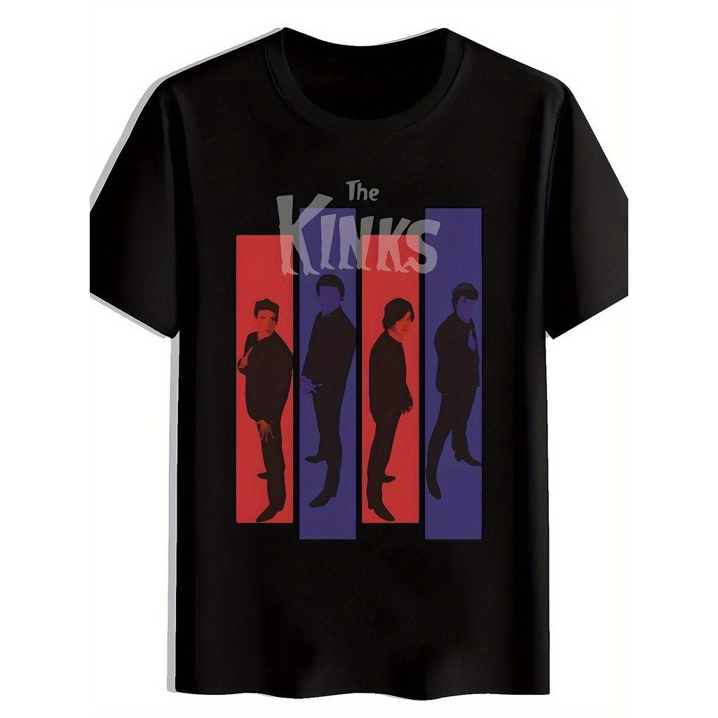 Music.Soul Camiseta Masculina Vintage Rock Band Gráfica Punk Silhueta Retrô Fãs Festival Verão Praia Tecido Elástico