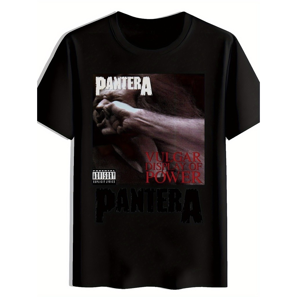 Music.Soul Camiseta Masculina Vintage Rock Band Gráfica Pantera Vulgar Display of Power Fãs Metal Retrô Verão Viagem