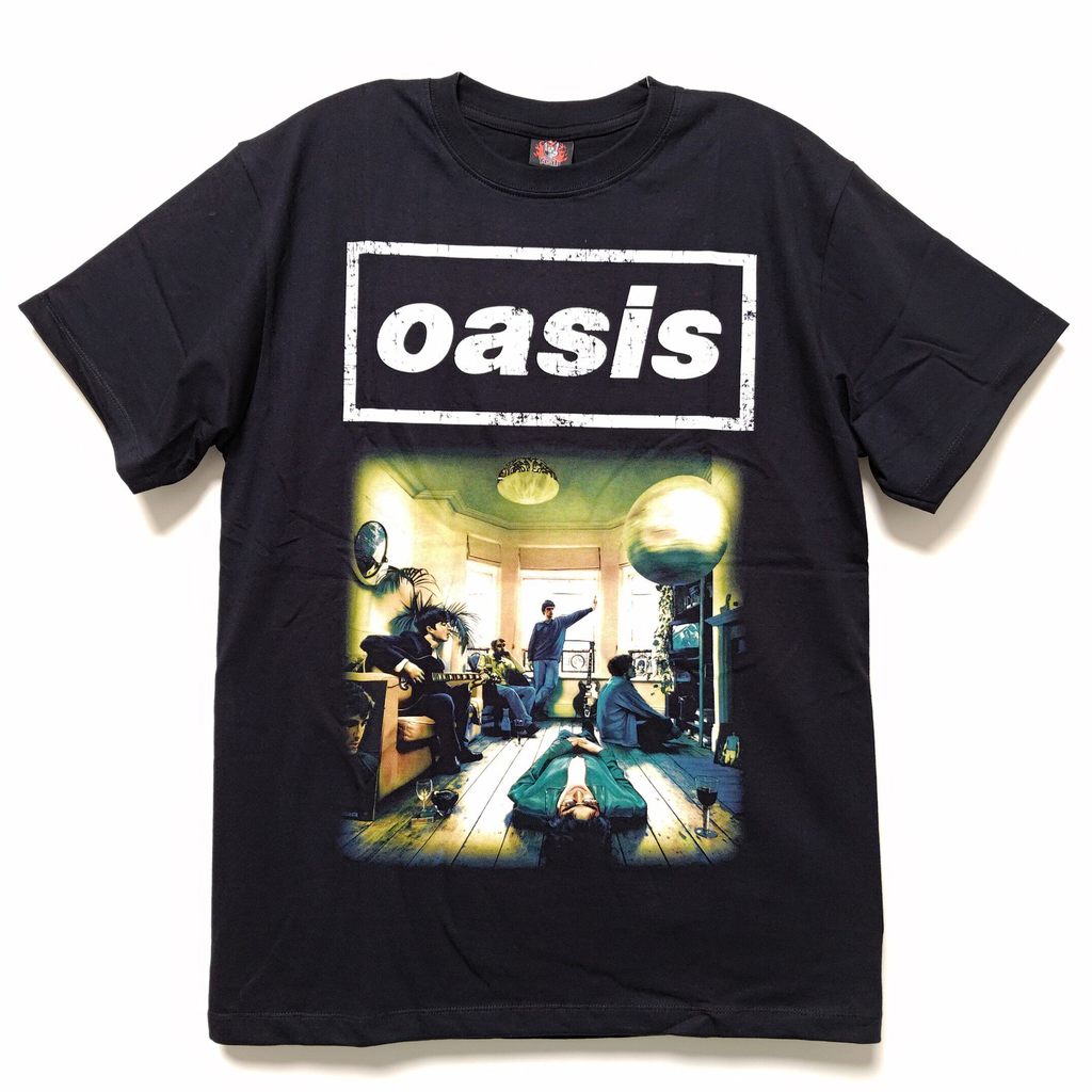 Music.Soul Camiseta Masculina Oasis Britpop Rock Band Algodão Confortável Estilosa Retrô Casual