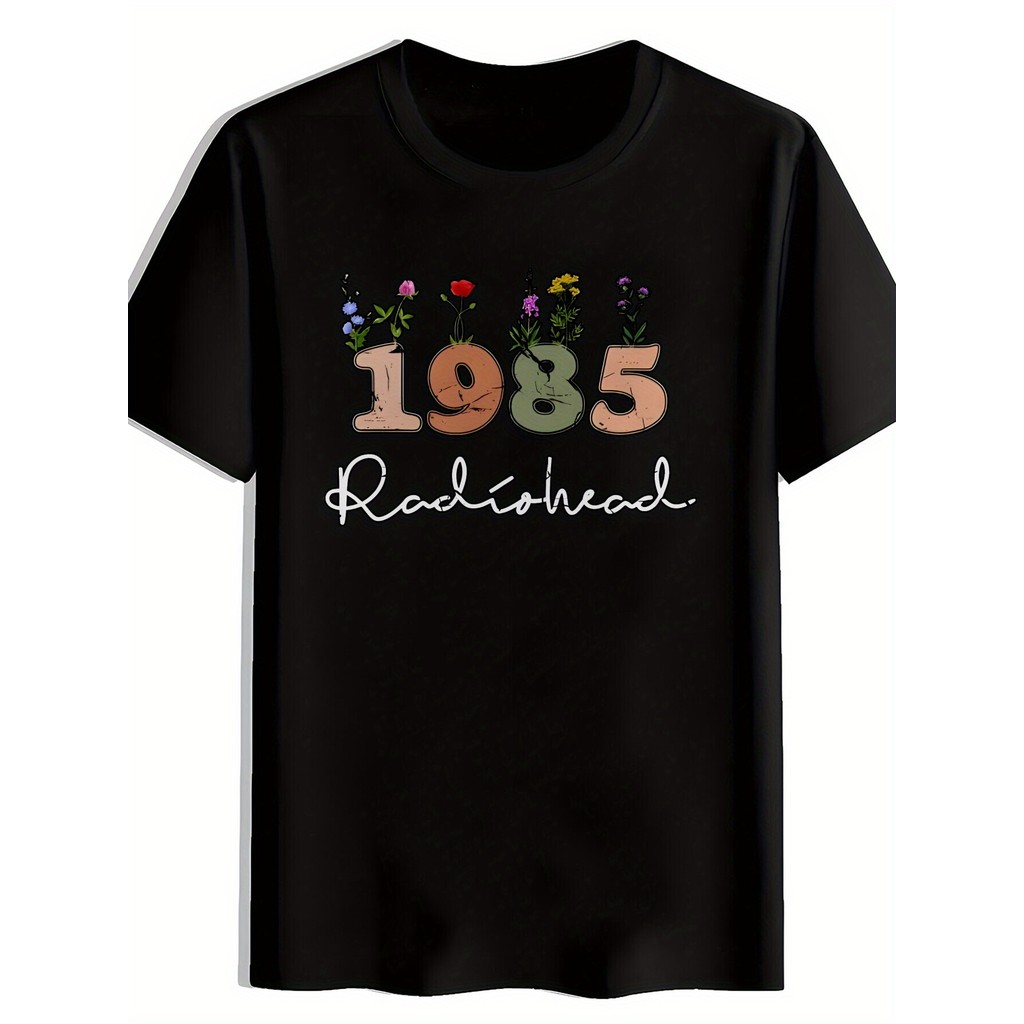 Music.Soul Camiseta Masculina Retro Rock Band Gráfica Radioshead Fãs Música Viagem Praia Presente Verão Tecido