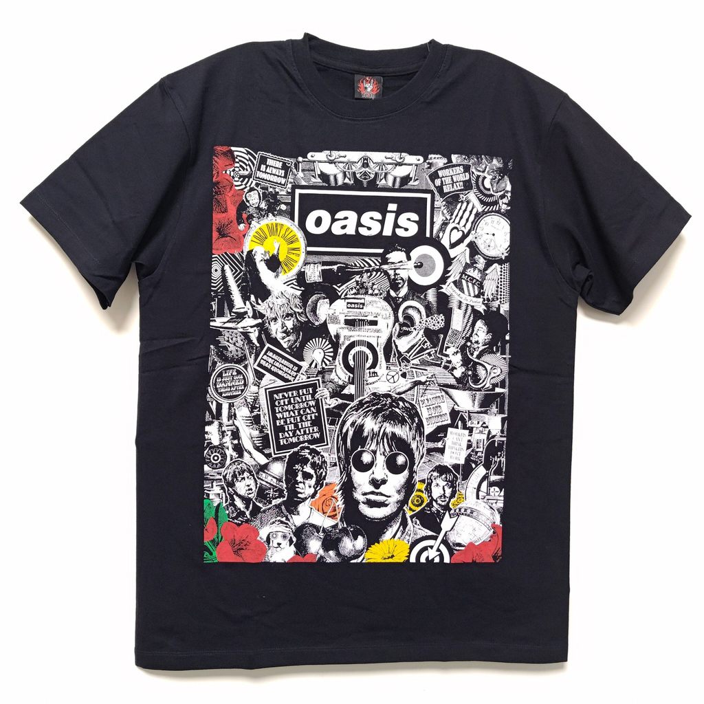 Music.Soul Camiseta Masculina Oasis Britpop  Rock Band Algodão Confortável Estilosa Retrô Casual