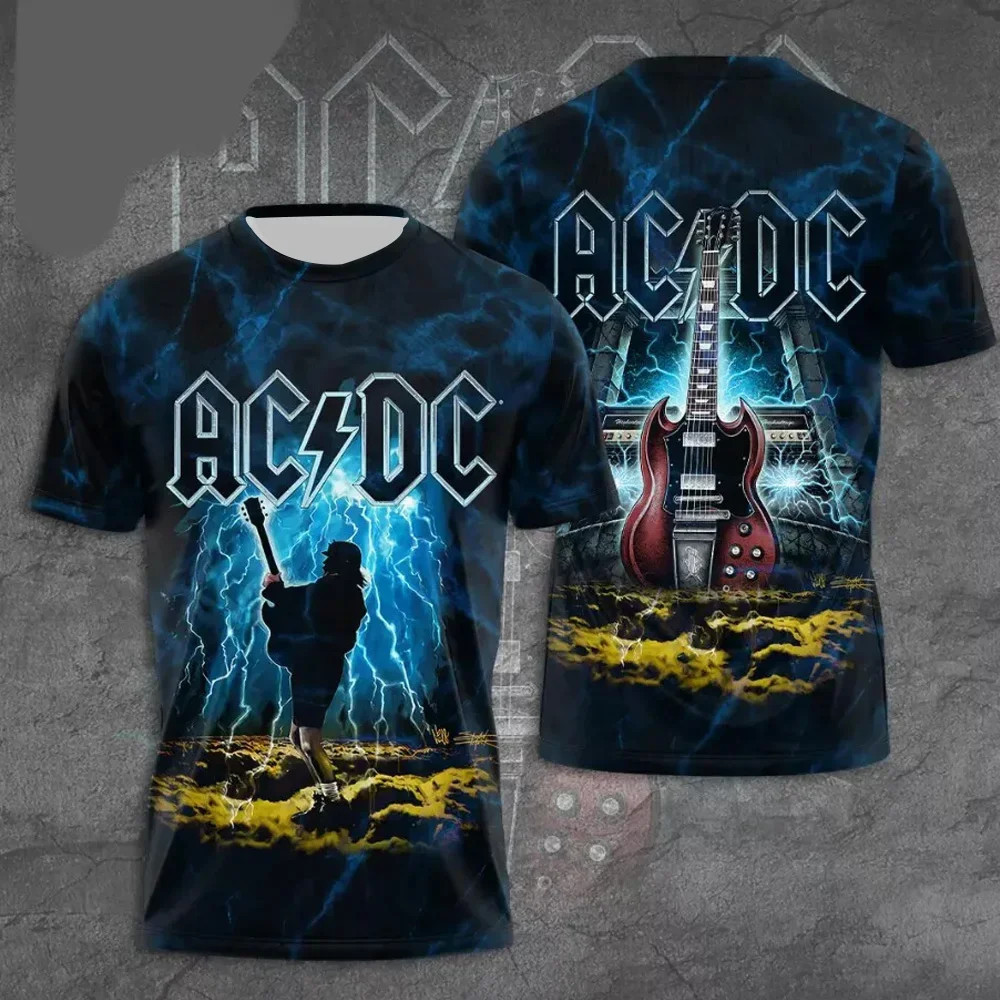 Camiseta Masculina Rock Band Retro Impressão 3D T Camisa , 2026 Verão Masculino Hip Hop Rua Casual Manga Curta Topos
