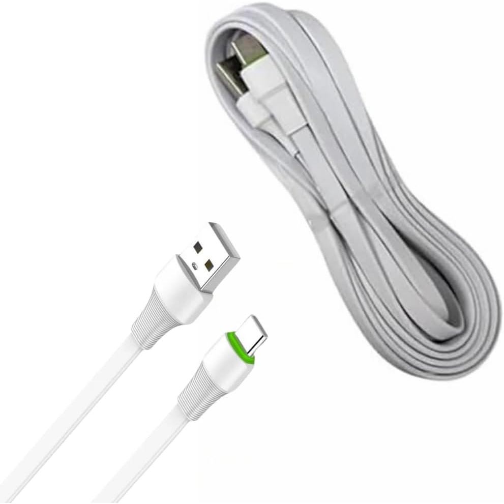 Cabo de Dados USB Tipo C 3 Metros Fast Speed Type C Longo 2.1A Resistente
