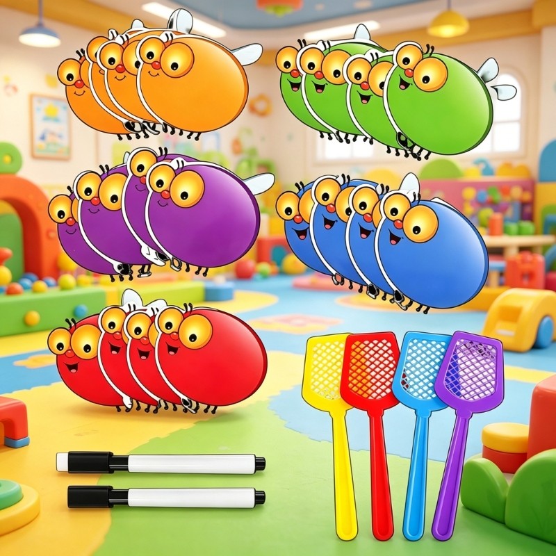 N Reusing Conjunto De Jogos Laminados Para Mata-Moscas , Ideal Treinamento Em Idiomas Iniciais E Aprimoramento De Habili