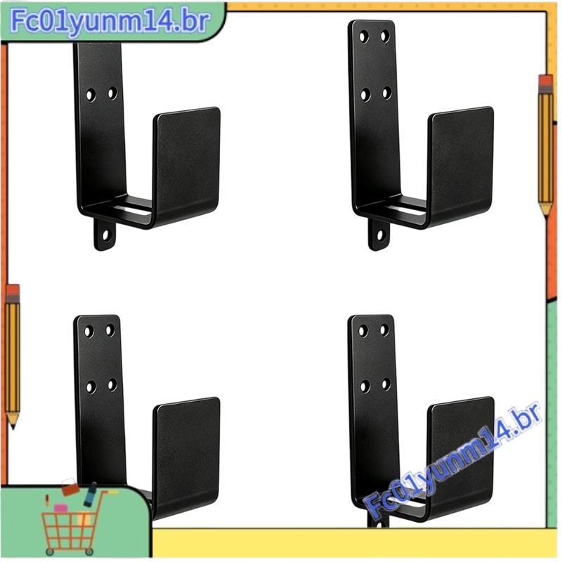 4 Suportes De Segurança De Porta Resistentes Dos Pces-Barra Pretos Em Forma De U Atualizados Para Casa