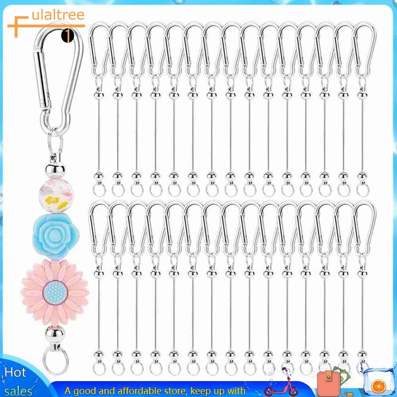 Barras De Chaveiro Beadable De 20 Pces , Coloridas Do Grânulo Metal Em Massa Para O Ofício Jóias Pendente