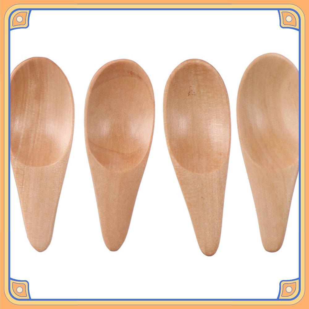 1/6 Mini Colheres Dos Pces , Colher Pequena De Sal Da Cor Natural Sólida , Barra Do Condimento De 2.76 * 0.98 Polegada
