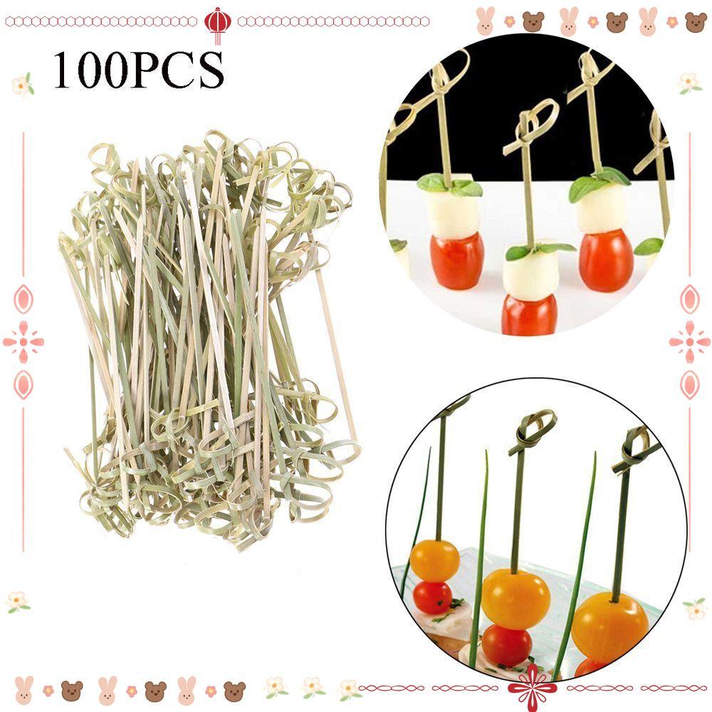 100 Palhetas De Coquetel Dos Pces , Nó Descartável Da Decoração Festa , Espetos Do Cozinha Churrasco & Barra