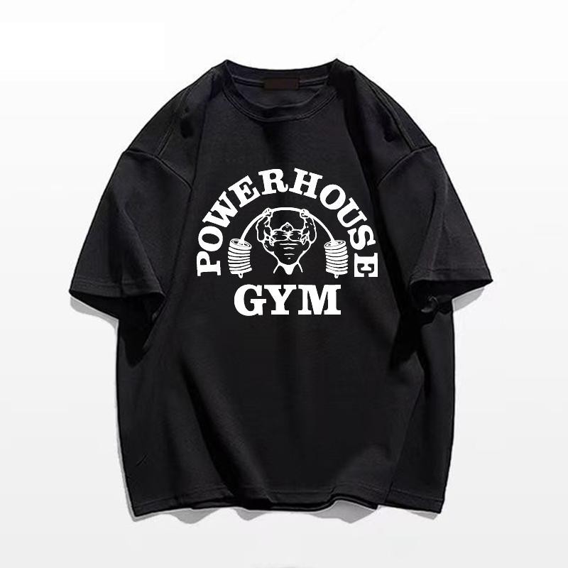 Camiseta Oversized Casual Manga Longa Verão Com Estampa Power House Gym Academia Maromba Presente Personalizada