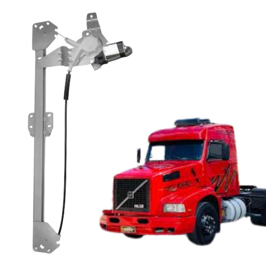 MAQUINA DE VIDRO ELÉTRICA COM MOTOR PARA VOLVO NL CABINE LONGA 24V - LADO ESQUERDO ZINNI