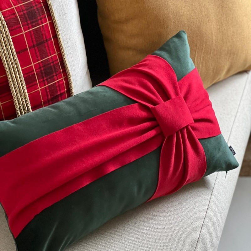 Capa de Almofada de Natal em Veludo Chistmas Gift 30x50