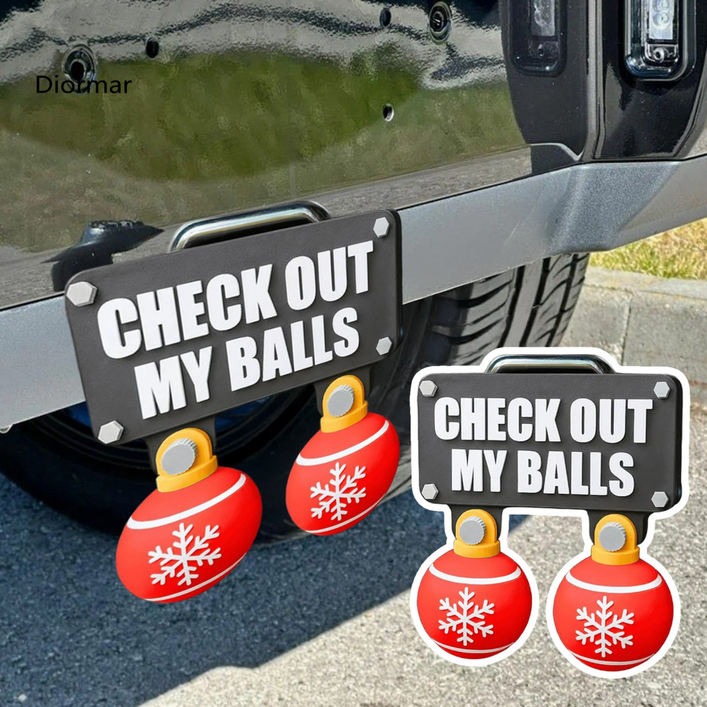 2x2 Inch Hitch Receiver Cover Christmas Funny Truck Trailer 3d Shaking Balls Gag Gift for Square – for Southeast