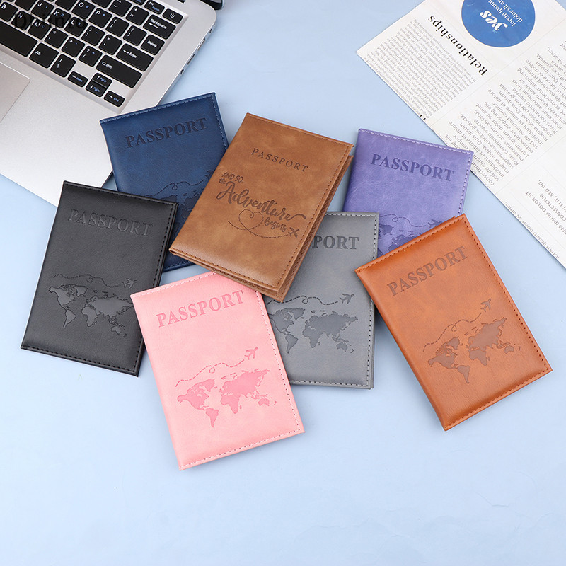 dhiinto.br Slim World Travel Passport Holder - Thin Leather Card Case Cover Wallet Gift BR