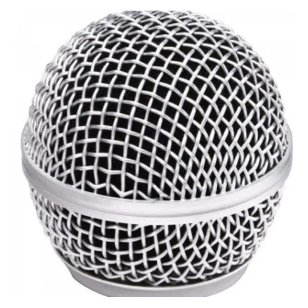 Globo Metálico Cromado Para Microfone Universal Alta Qualidade