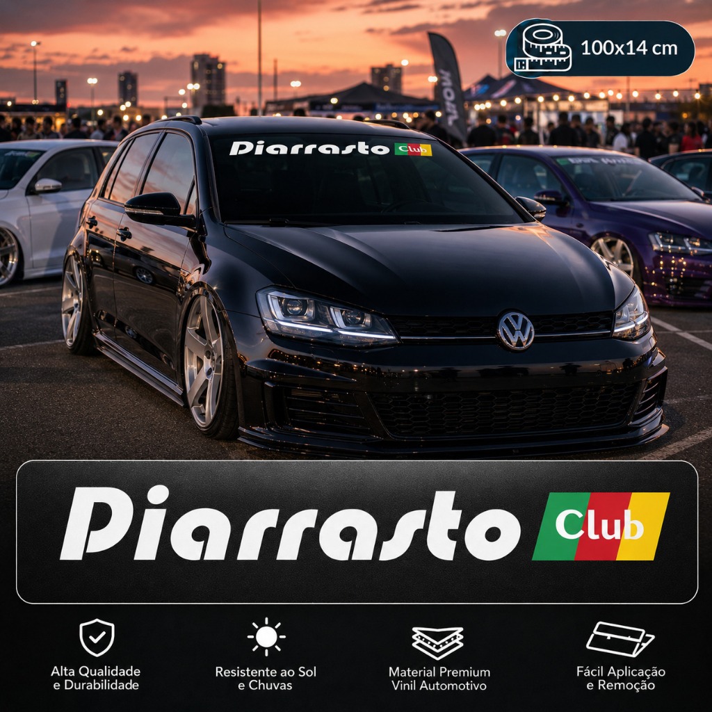 Adesivo Diarrasto Club Tuning Rebaixados Parabrisa Low Car