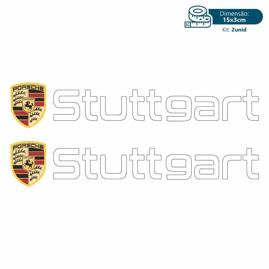 Adesivo Stuttgart Porsche Racing Car Performance Cup