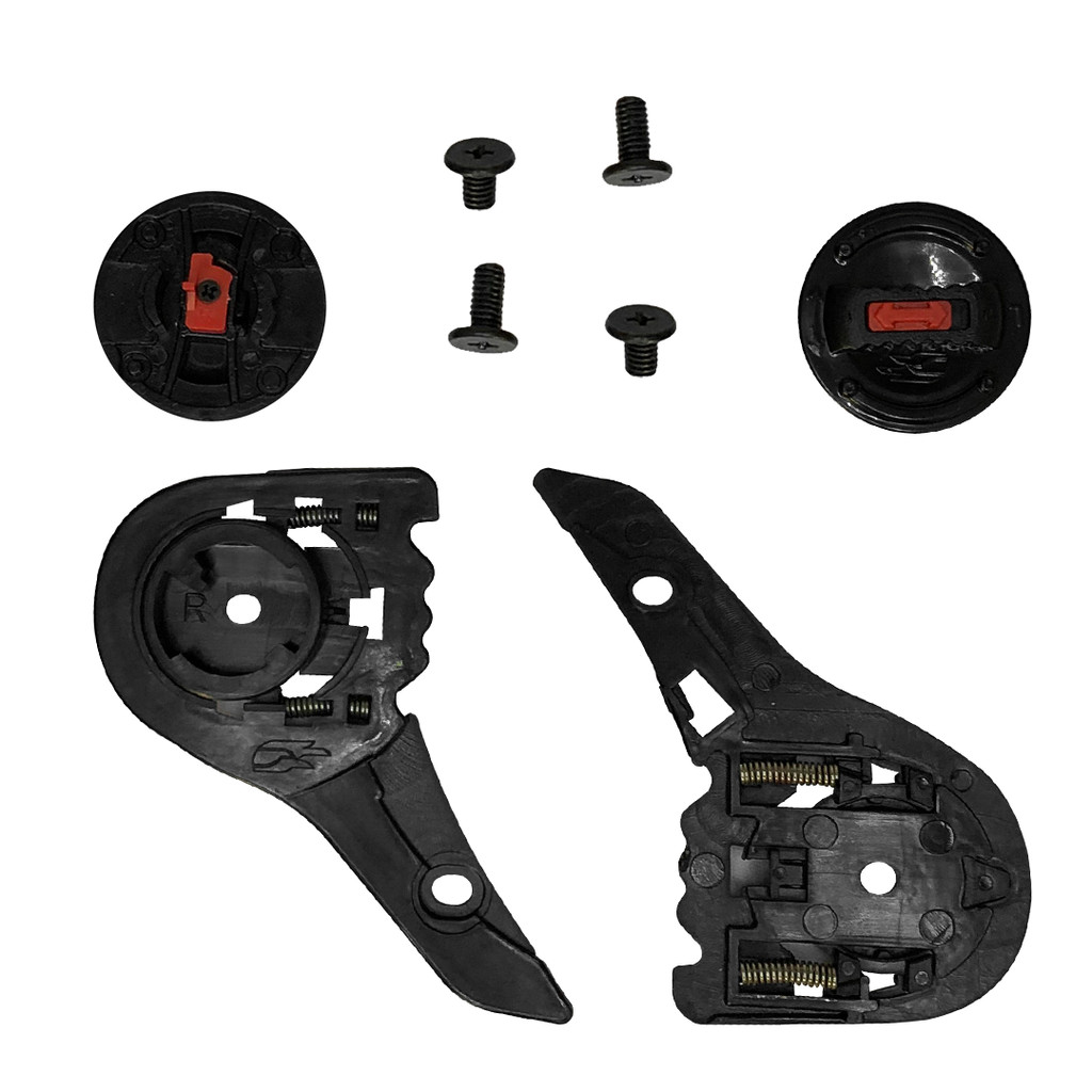 REPARO LS2 FF358 / 396 BOTÃO + SUPORTE VISEIRA POLIVISOR | PRETO | UNI