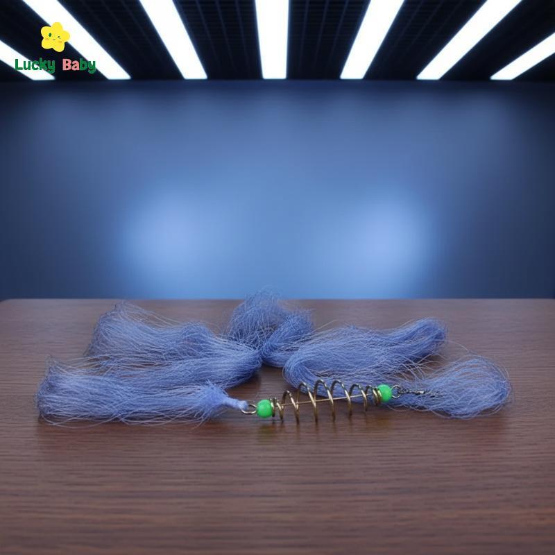 [Luckybaby-t] Armadilha De Rede De Pesca , Contas Luminosas , Malha De Nylon Não Tóxica Ecológica Para Água Doce , Mar ,