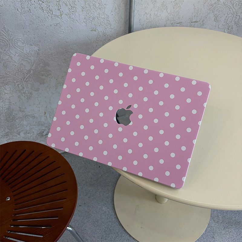 Capa De Bolinhas Rosa Para Macbook Neo A18Pro 2026 Air 13.6/15 M5 M4 M3 M2 A3448 A3449 A3240 Pro 13 14 Polegadas 2020 M1
