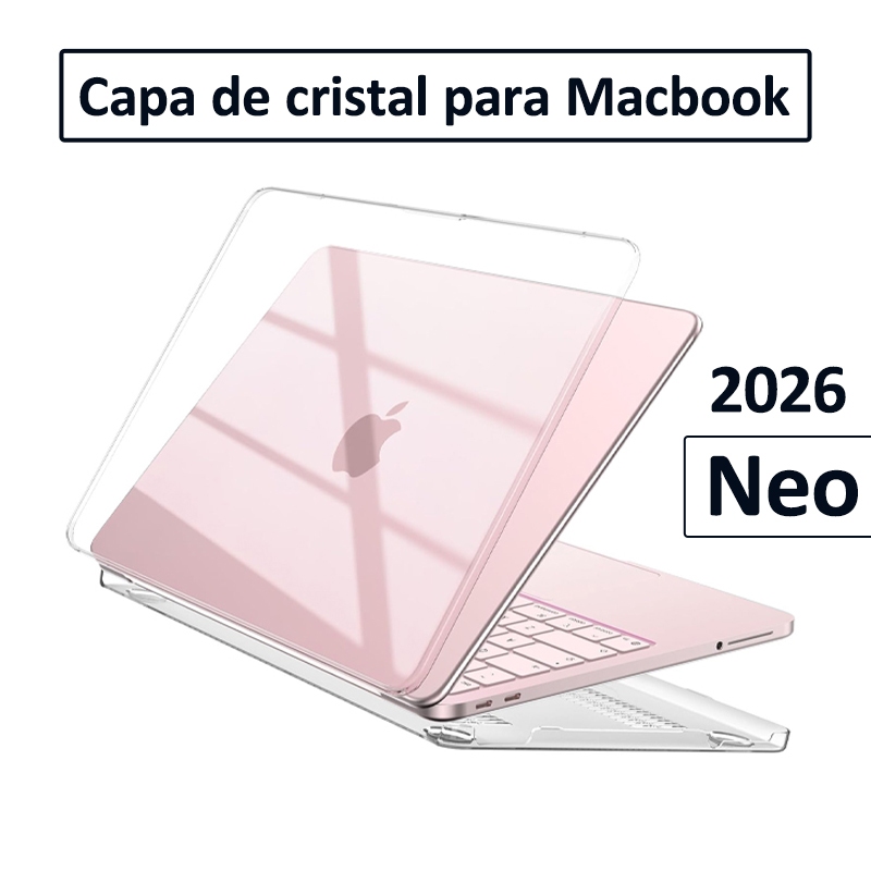 Capa Transparente Brilhante Para Macbook Neo A18Pro 2026 Air 13.6 M5 M4 A3240 A3449 15 M2 M3 A3448 Céu Azul