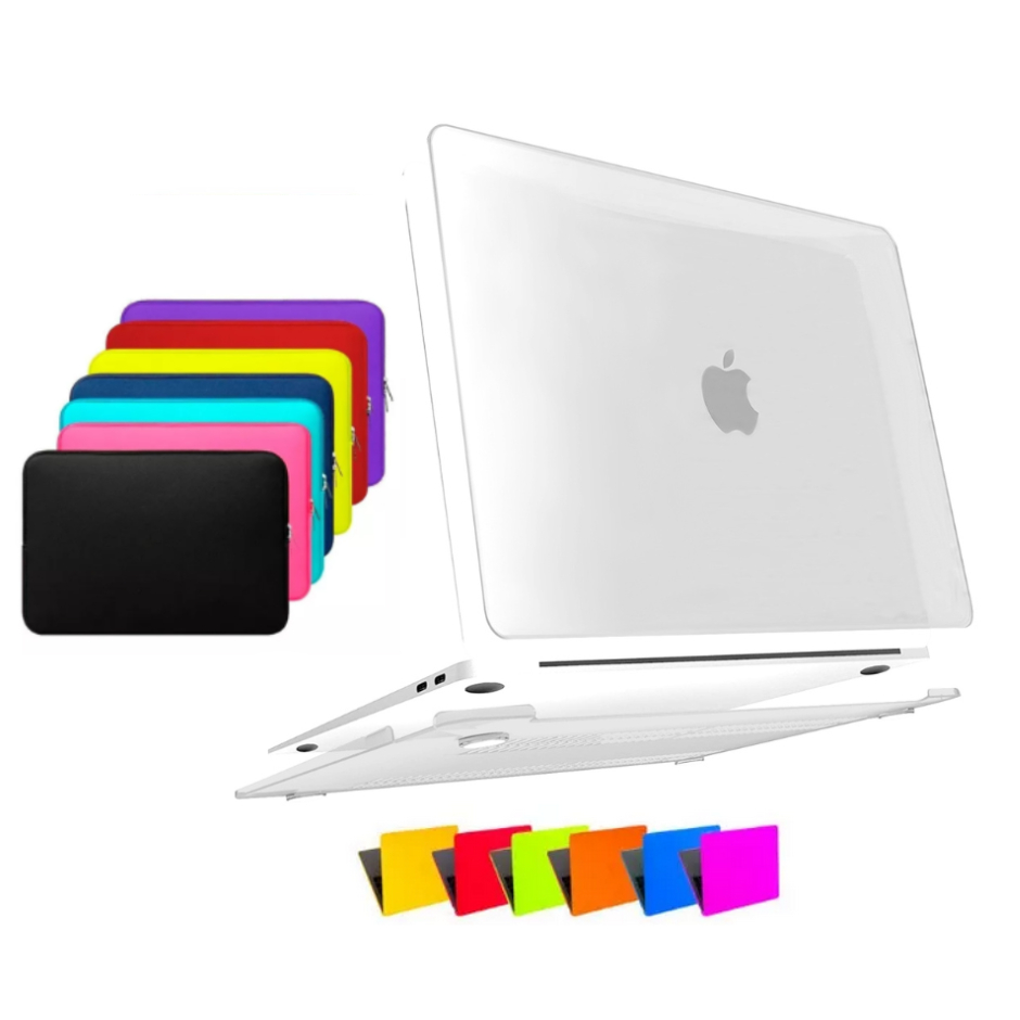 Kit Capa Case Para Macbook Air 15 A2941 A3114 A3241 A3448 Com Chip M2 M3 M4 M5 + Bag Neoprene