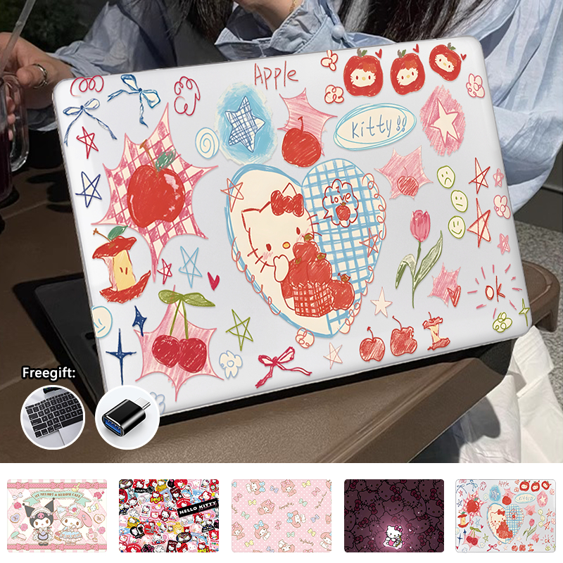 Capa De Impressão Kitty Para 2026 Macbook Neo A3404 M5 Air13 A3449 Air15 A3448 Pro14 M5 A3434 M4 A3401 Pro13 M2 M1 A2338