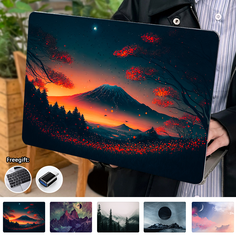 Linda Capa De Impressão De Paisagem Para Macbook Neo A3404 Air13 Polegadas M5 A3449 Air15 M5 A3448 Pro14 A343434 A3426 A