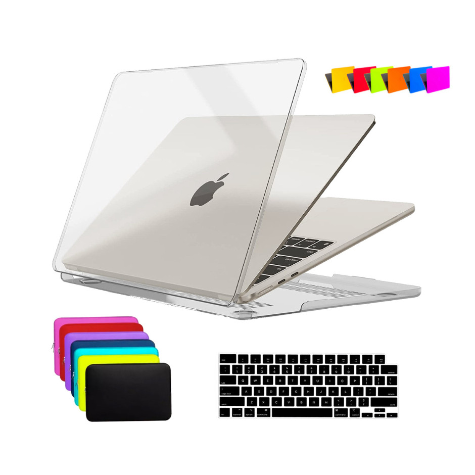 Case Capa Capinha Para Macbook AIR 15  Polegadas A2941 A3114 A3241 A3448 + Película de Teclado + Bag