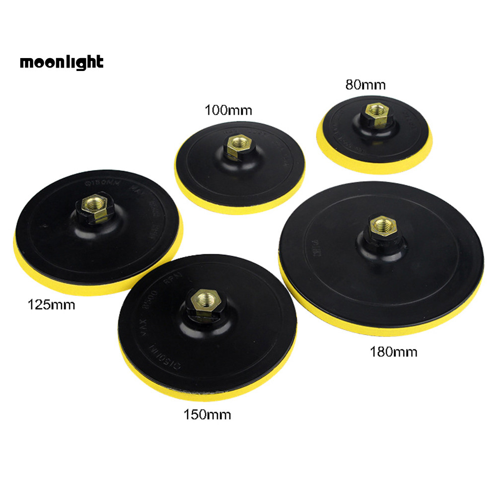 moonlight.br M14 Carro Auto Polidor Polimento Lixar Rebarbadora Gancho Loop Backing Pad Discos