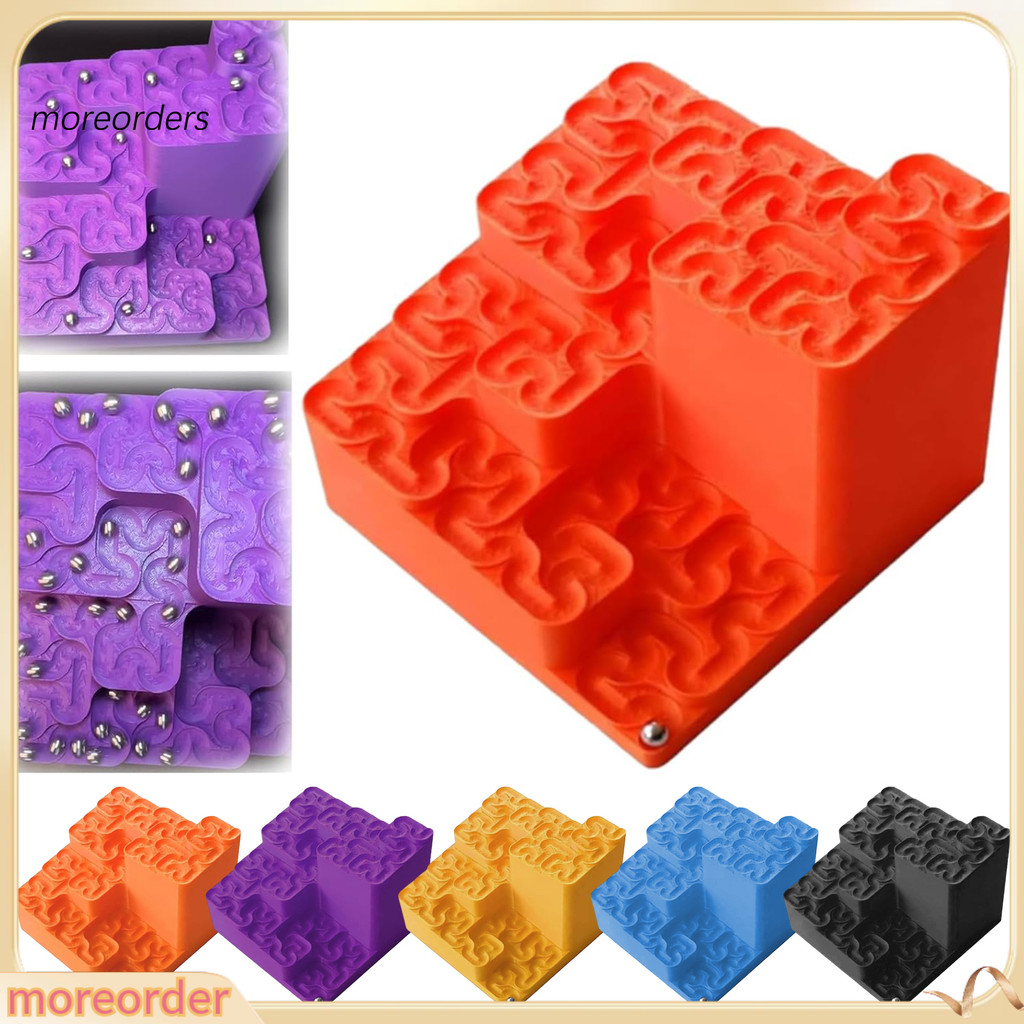 Maisorders 3D Impresso Hilbert Curve Marble Run Fractal Ball Track Endless Looping Maze Com Bolas De Aço Arte Cinética M