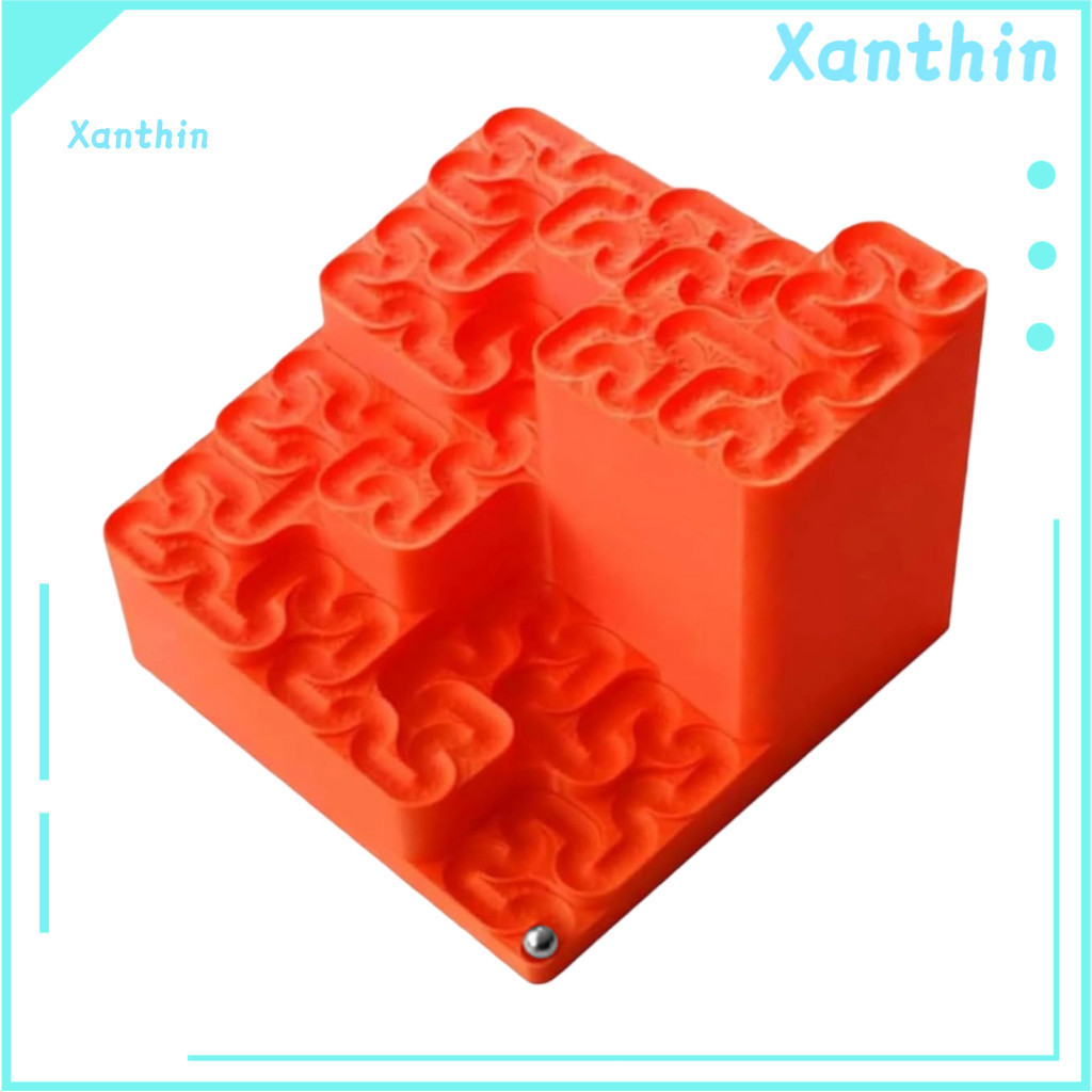 Run Art Toy Hilbert Curve 3d Printed Endless Looping Fractal Maze Desk with Steel Balls Math Puzzle for Stress Relief an