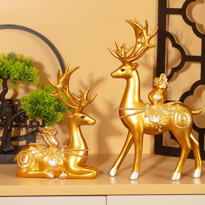 Lucky cervos ornamentos criativos luz luxo High-End decorações sala de estar Desktop casa Housewarming novo20260901