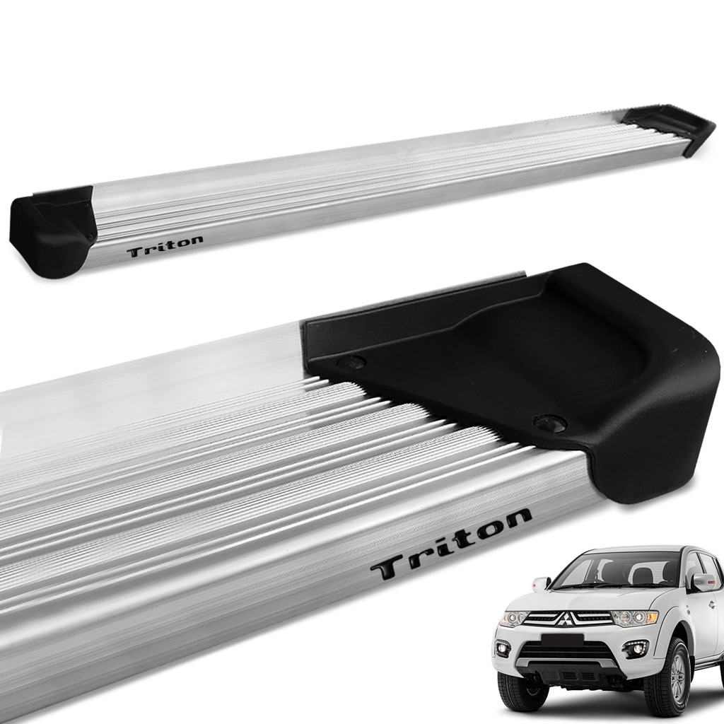 Estribo Lateral L200 Triton 2008 a 2018 Aluminio Natural A3