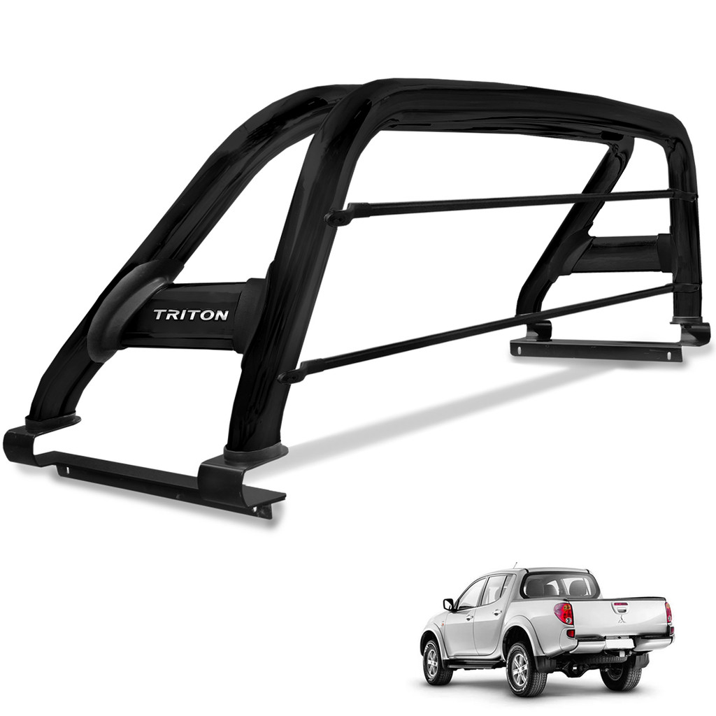 Santo Antonio L200 Triton 2008 a 2018 Duplo Preto Com Barra